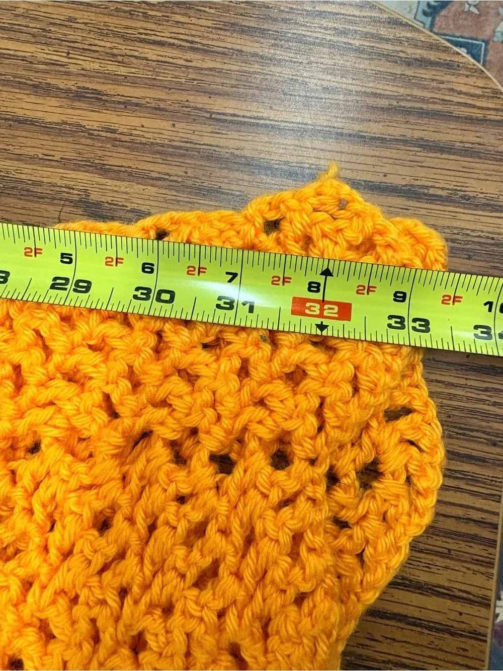 Handmade Colorblock Crochet Throw in Y2K Orange, Pink & Green